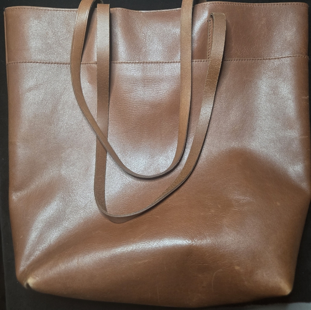 ​Madewell The Transport Tote in English Saddle Leather – Classic Brown